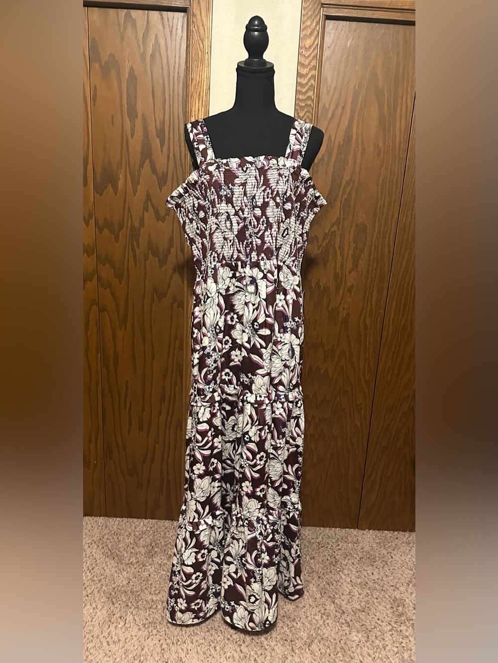 NWT Express Smocked Floral Maxi Dress